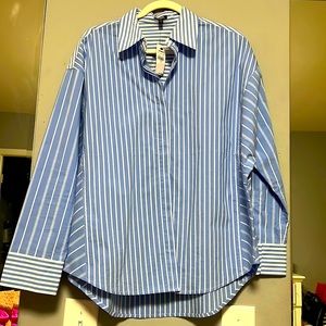 Express Striped poplin portofino